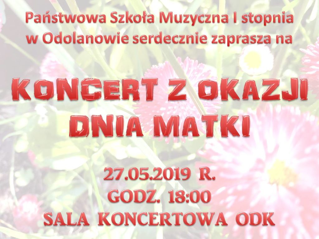 Koncert Dzien Matki Plakat Renata
