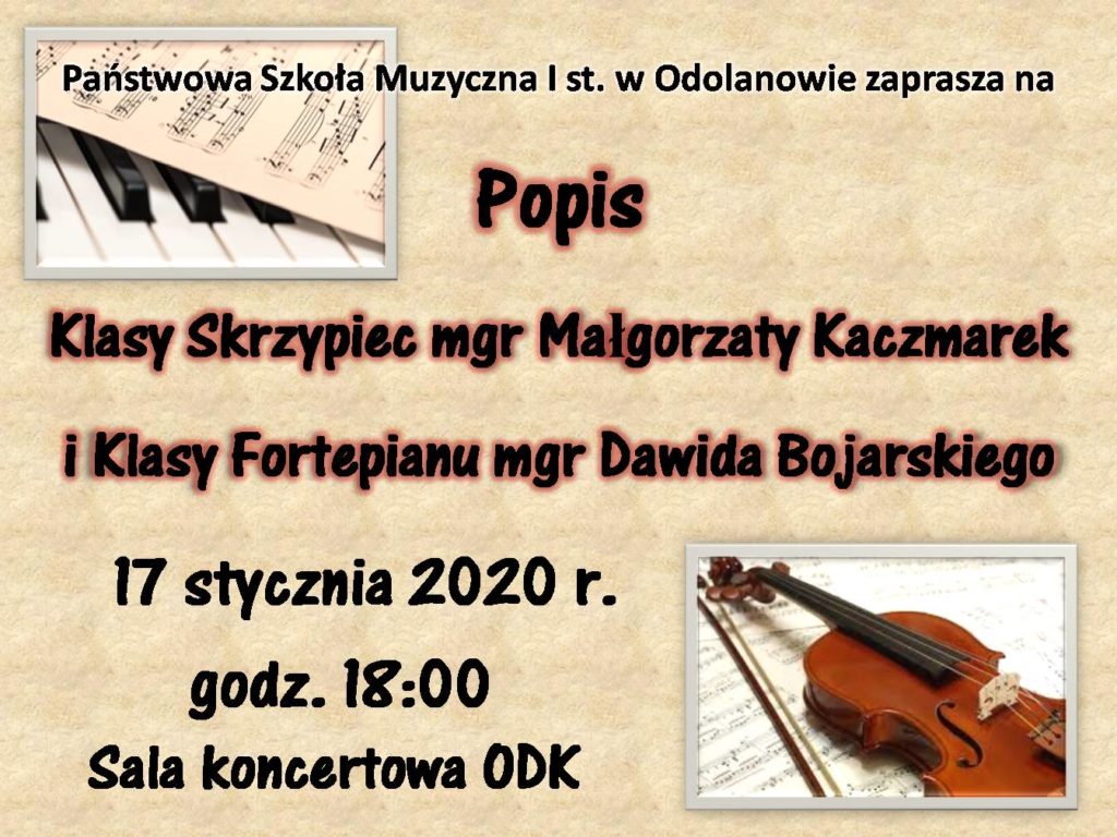 Popis Kl Skrzypiec I Fortepianu 2020 Dawid Gosia