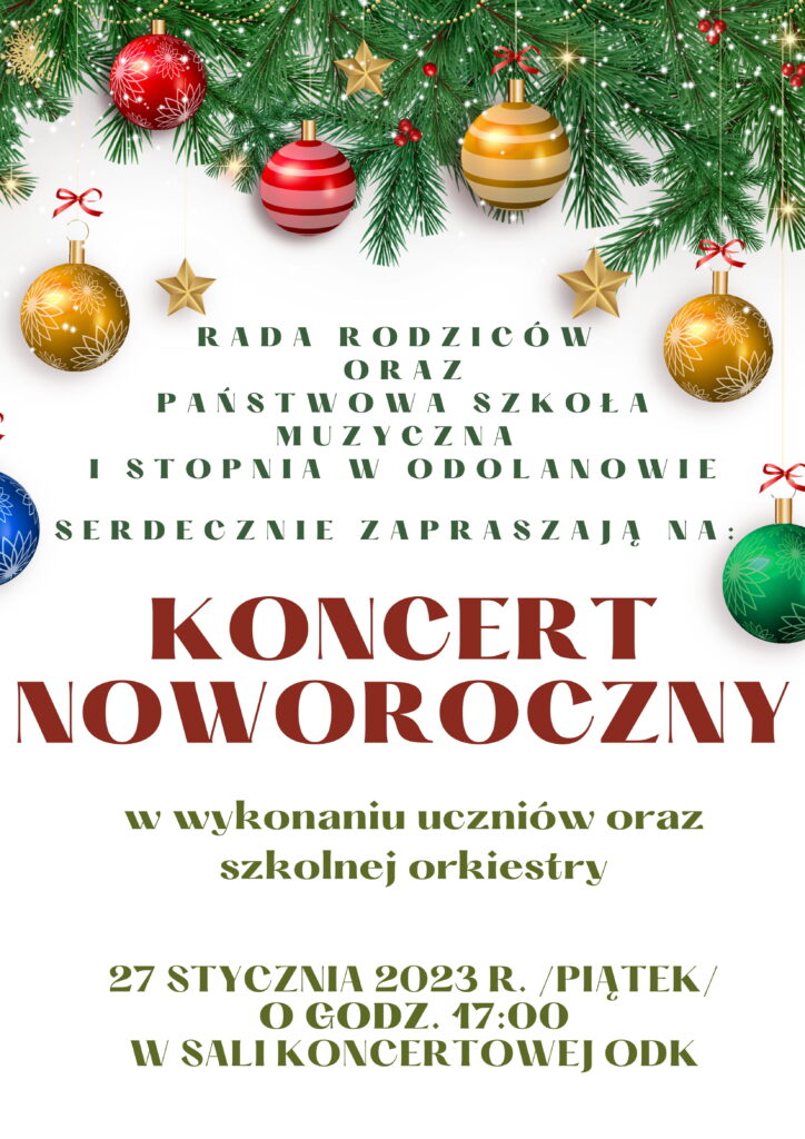 Plakat Koncert Noworoczny 1