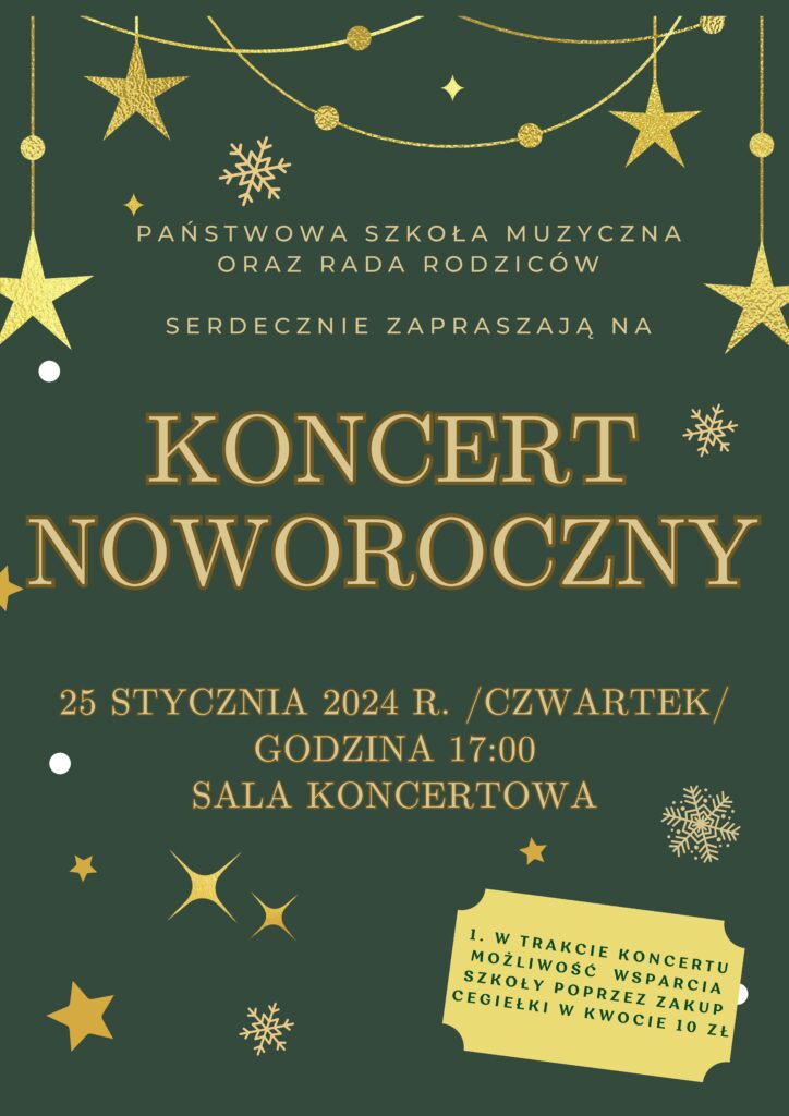 Plakat Koncert Noworoczny