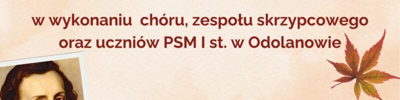 Zapraszamy na „Koncert jesienny”  – 20 listopada środa godz. 17.00