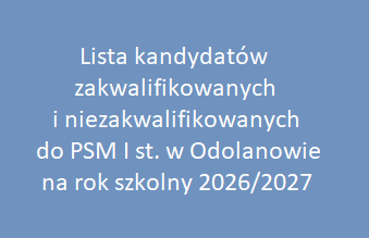 Lista kandydatów zakwalifikowanych i niezakwalifikowanych na rok szkolny 2026/2027
